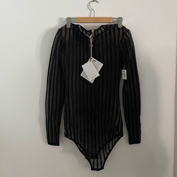 100% Authentic Balmain Stripped Body Suit BNWT - Picture 11 of 16